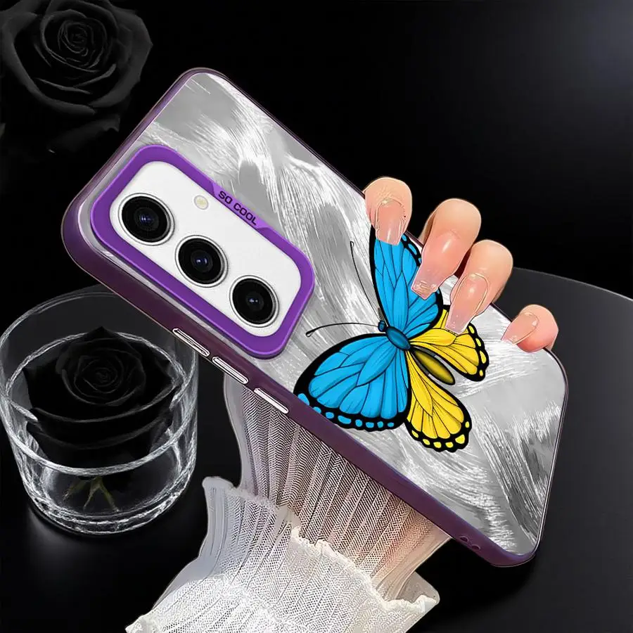 Funda para Samsung Galaxy A26 A22 A52 A33 A34 A73 A23 A53 A24 A32 A25 A36 funda trasera para teléfono mariposa flor - imagen 2