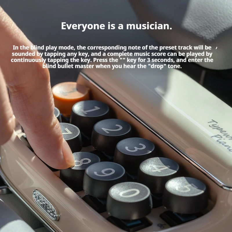 Lofree 1970s mover el número de teléfono del coche Botones mecánicos Miss Placa de número de estacionamiento temporal mover el coche decorar adornos musicales - imagen 3