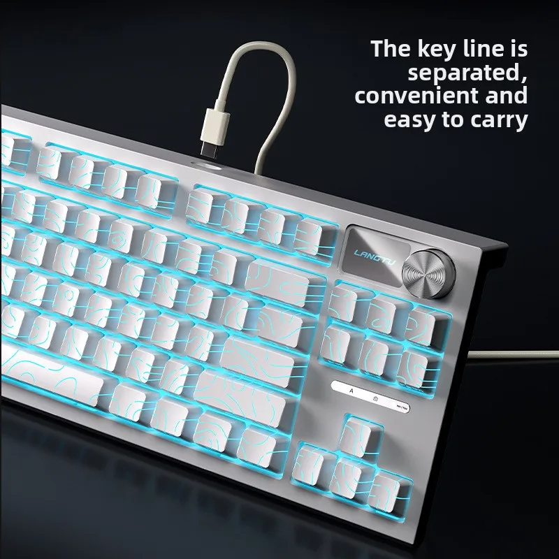 SUMREDA TL84 Teclado mecánico de línea de contorno con cable grabado lateral intercambiable en caliente personalizado para juegos de deportes y trabajo de oficina - imagen 3