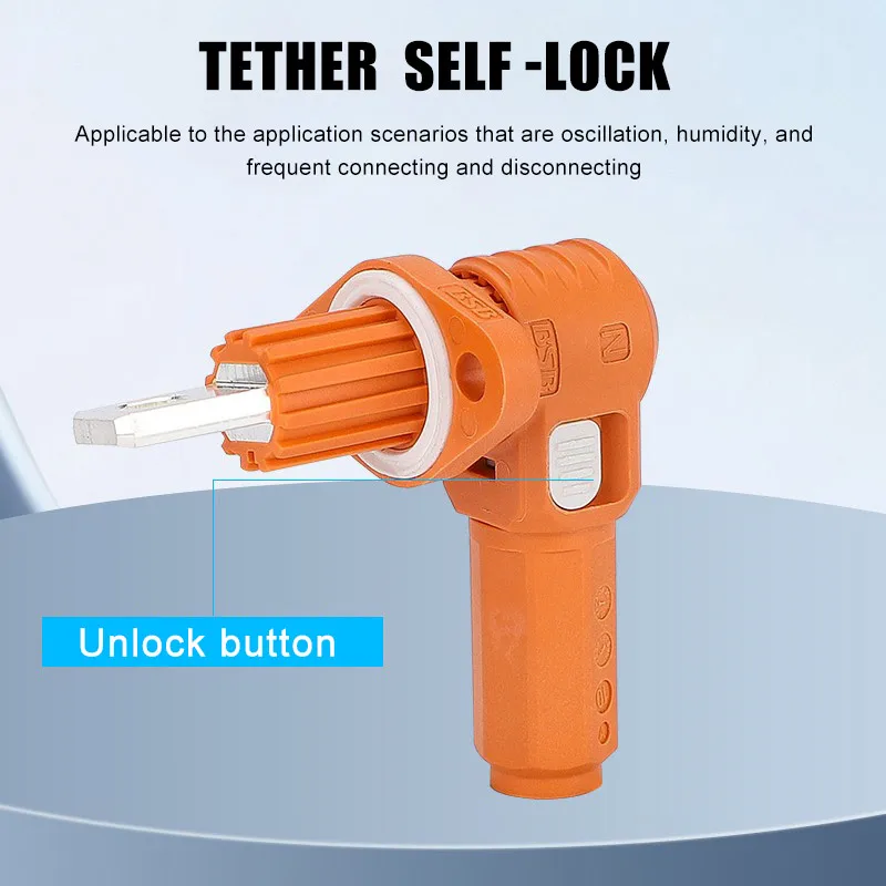 Conector de cobre puro 60A, resistente al agua a través de la pared, Terminal de almacenamiento de energía de alta corriente, enchufe fotovoltaico de batería de litio - imagen 5