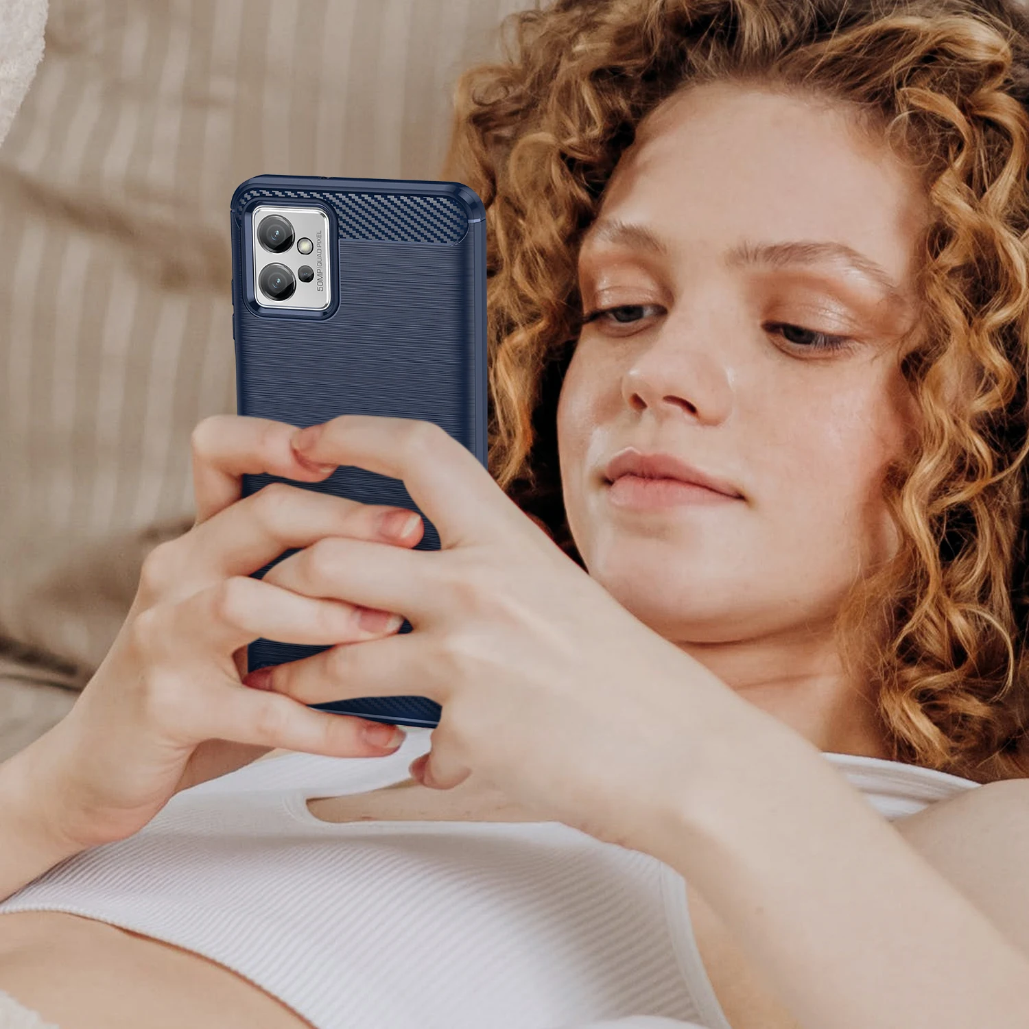 Funda de fibra de carbono TPU suave antigolpes para LG QStylo Plus Q Stylus Plus Q Stylo4 Plus Stylo5 Stylo5X 6 V60 - imagen 2