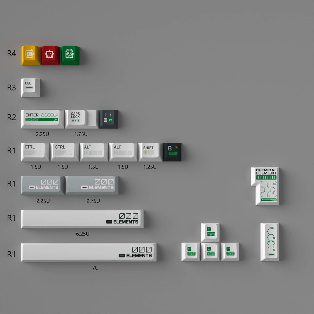 23 Uds. Teclas suplementarias Cherry Profile Dye-Sub PBT barra espacial 6.25U ESC Enter teclas personalizadas para teclado mecánico - imagen 2