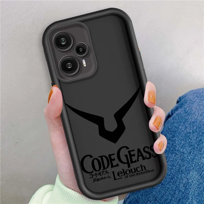 Funda con logotipo de CÓDIGO de Anime GEASS para Xiaomi Poco X3 X4 X5 X6 X7 C65 C75 M4 M5 M5S F6 F4 F5 Pro GT NFC, funda de teléfono con escalera ocular - imagen 2