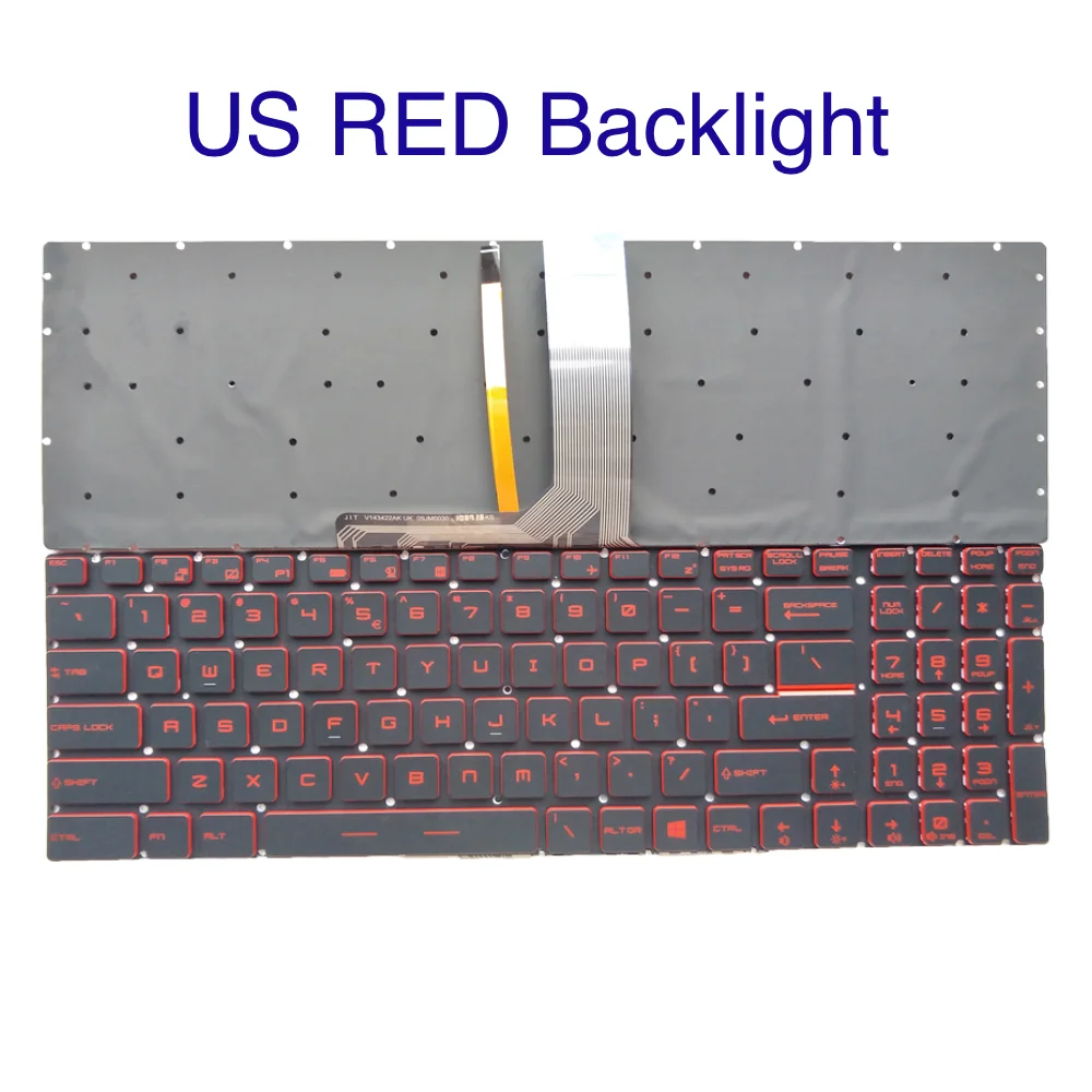 Teclado retroiluminado árabe US AR para MSI, MS-16JD, MS-16JE, MS-16JF, MS-16P6, MS-16U1, inglés, V143422AK, V143422KK1, nuevo - imagen 2