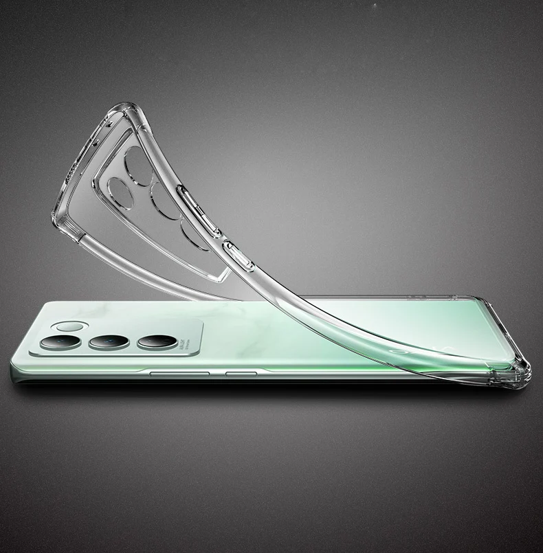 Funda para VIVO V27 Pro, protector de esquina reforzada, suave, TPU, transparente, a prueba de golpes, para VIVO V27E Couqe - imagen 5