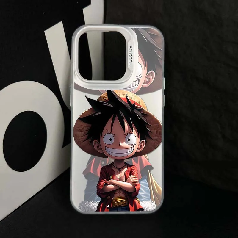 Funda de dibujos animados Zoro Luffy para Xiaomi Mi 14 14T 13 13T 12 12T 12X 12S 11 11X Lite Pro funda de teléfono plateada de color Ultra mate - imagen 5
