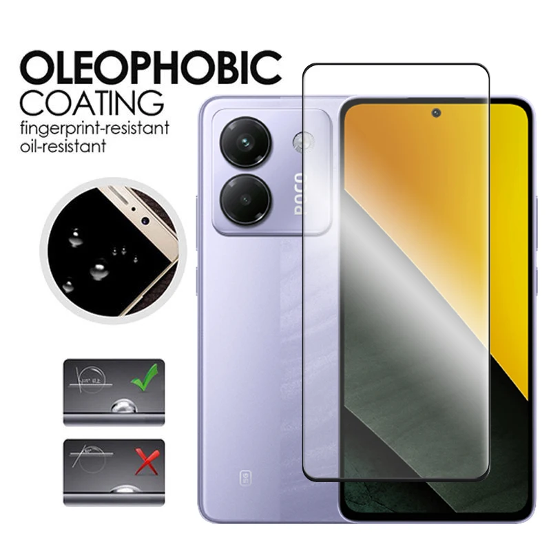Para Poco M7 Pro 5G vidrio para Poco M7 Pro vidrio templado 2.5D cubierta completa pegamento HD Protector de pantalla para Poco M7 Pro 5G película de lente - imagen 5