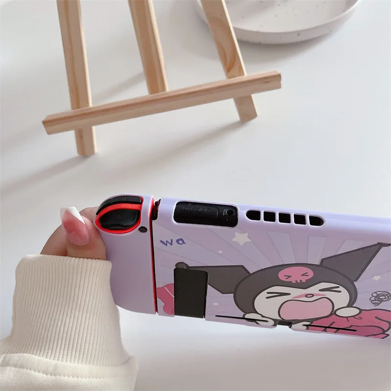 Funda protectora Para Nintendo Switch NS, funda protectora de dibujos animados Sanrio Kuromi Para Nintendo Oled, protectores de carcasa blanda Para - imagen 5