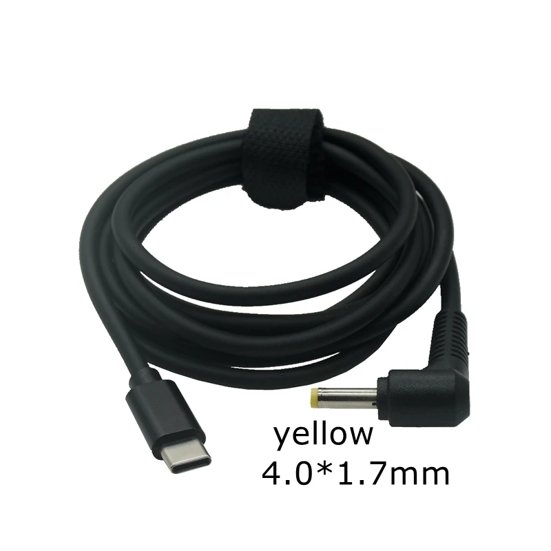 Cable de carga USB tipo C PD 65w 85, adaptador de corriente CC, convertidor Jack a enchufes CC macho para Lenovo, Asus, Dell, Hp, cargador de ordenador portátil - imagen 2