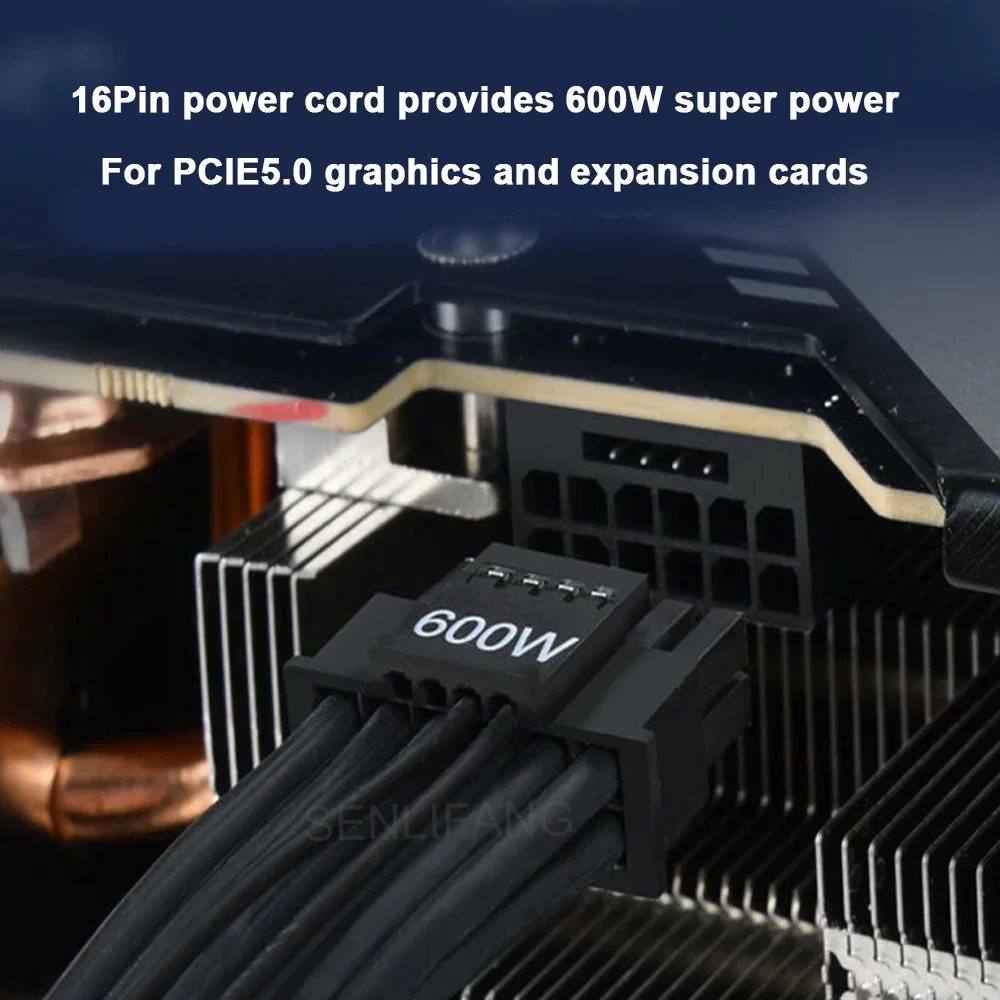 Cable de extensión de alimentación 12VHPWR PCIe 5,0, 16(12 + 4) Pines, diseñado para tarjetas gráficas de la serie RTX 3070 RTX3090 4080 4090 - imagen 4