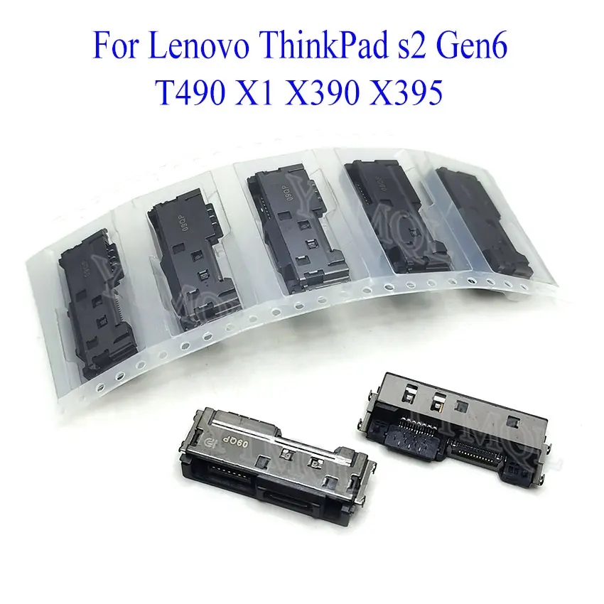 Conector de enchufe de puerto de carga para portátil Lenovo ThinkPad s2, Gen6, T490, X1, X390, X395, USB tipo C, DC, 1 ud.