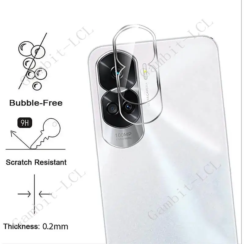 Película de lente de cámara 3D para Honor 90 Lite, Honor 90lite 90 Lite X50i, Protector de vidrio templado Integral Original, cubierta protectora, 2 piezas - imagen 3