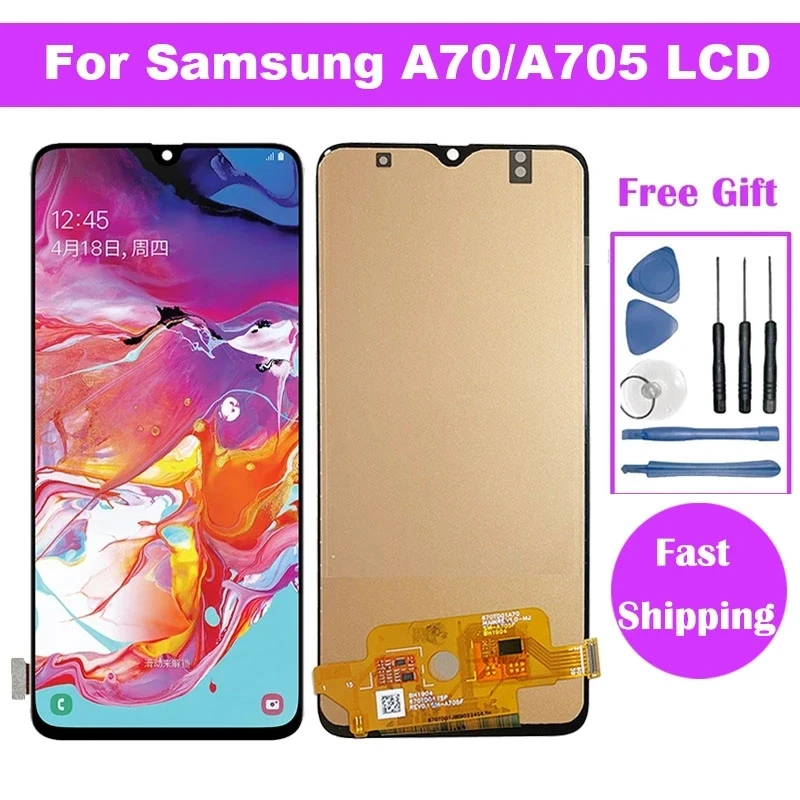 Una pantalla LCD Samsung A70/A705