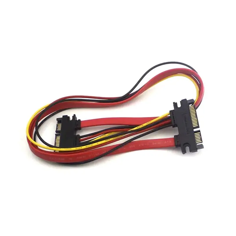 Cable de datos de alimentación de puerto serie SATA 7 + 15 pines macho a macho extensión de disco duro SATA22Pin macho a macho 10cm 30cm 50cm