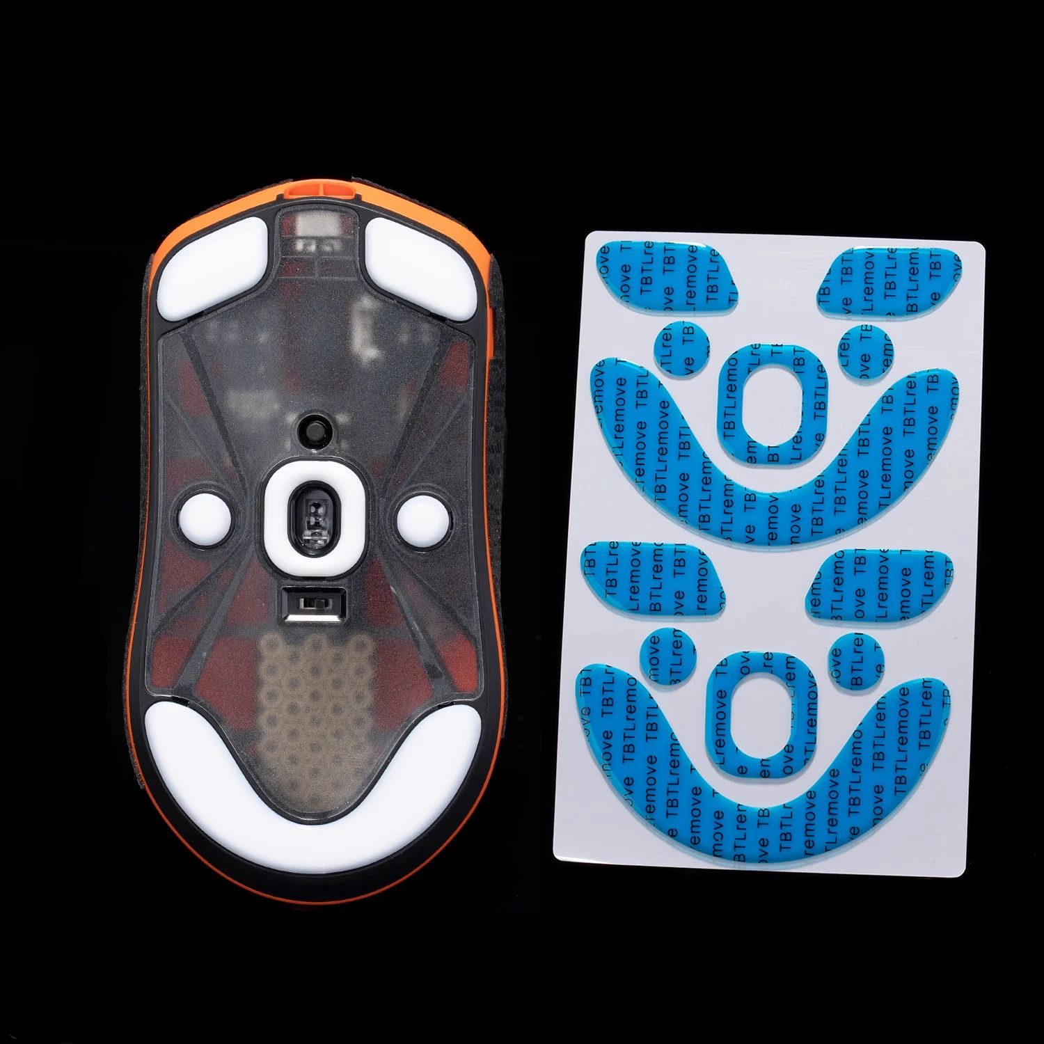 Patines de pies de ratón BTL V2 para ratón Lamzu Mini Thron MAYA X, borde de arco, reemplazo suave, pegamento deslizante a prueba de derrames