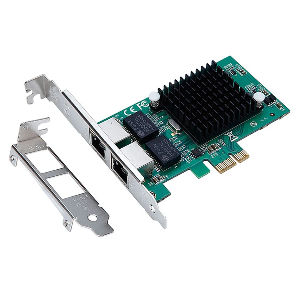 Chipset de servidor Intel82575, tarjeta de red Gigabit PCI-Express, adaptador NIC de puerto RJ45 doble PCI-e de 1000M