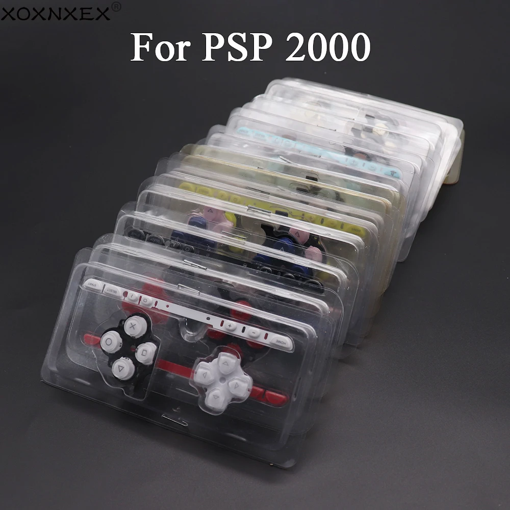 XOXNXEX 1 Juego de botones izquierdo y derecho multicolor, juego de teclas, botones de repuesto de reparación para consola PSP 2000 PSP2000