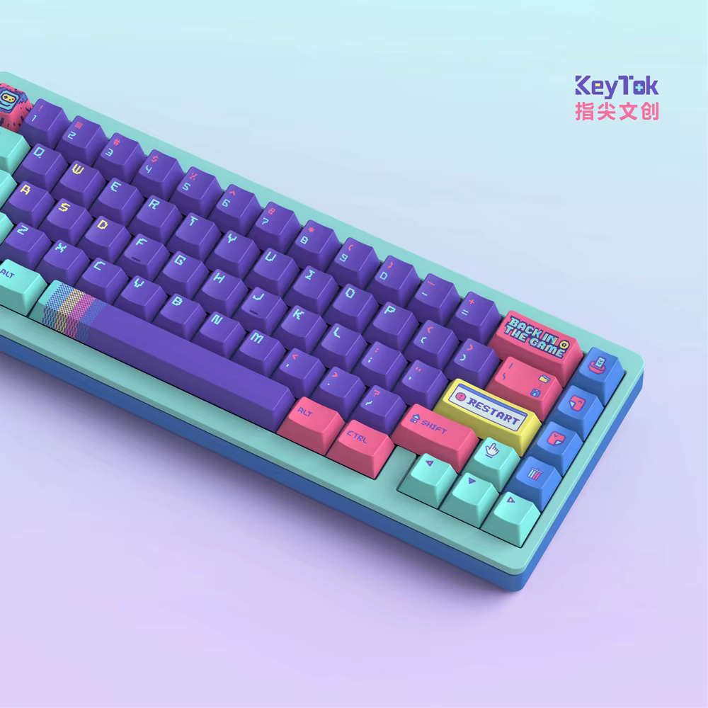 KeyTok Back in The Game – Keycaps PBT Sublimados Gaming para Teclado 87/TKL/104 - imagen 5