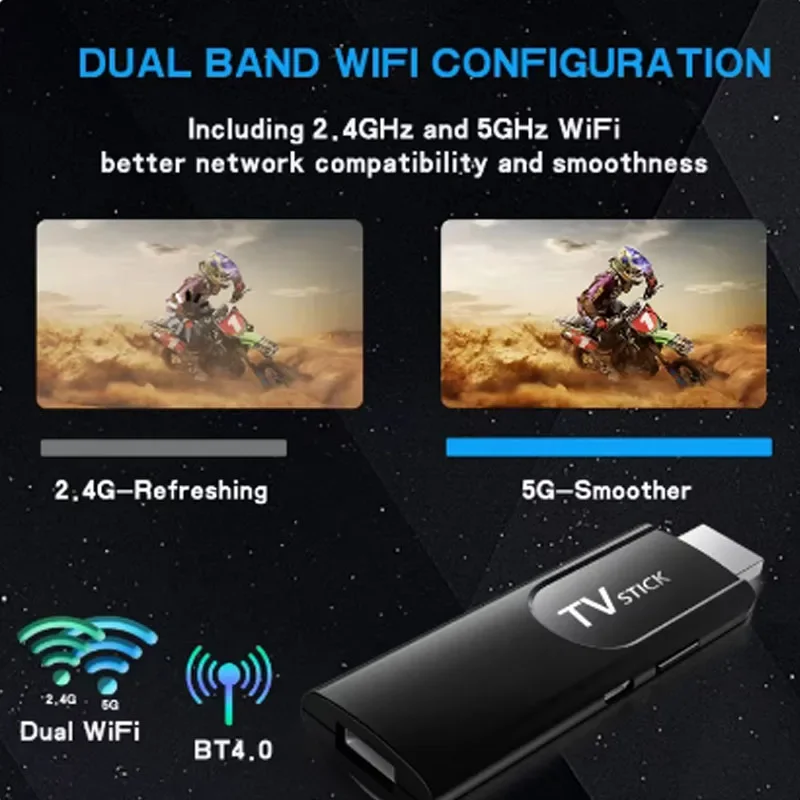 MX10 Mini TV Stick H618 Quadcore Android 13 ATV 4K HD 2G 16G TV Box 2,4G 5G Wifi Dual reproductor multimedia inteligente receptor de TV para Youtube - imagen 5