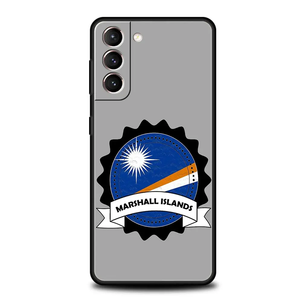 Funda de teléfono con bandera de las Islas Marshall para Samsung Galaxy S25 Edge S24 S23 S22 S20 Ultra S21 FE 5G S10 Plus, funda suave de TPU - imagen 3