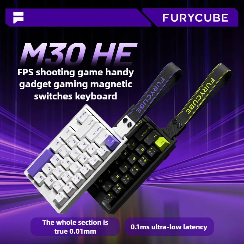 FURYCUBR M30HE 8K Interruptor magnético Teclado mecánico rápido Una mano para juegos Esports Clásico y compacto Fácil de transportar
