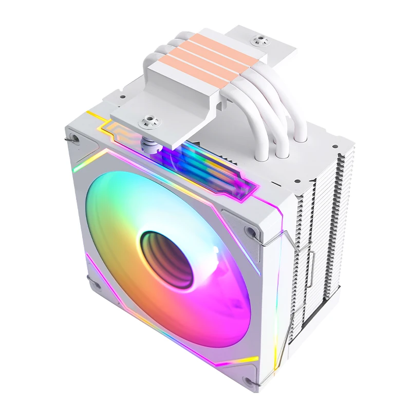 QiuzAim-ventilador ARGB negro de 120mm, el mejor enfriador de Cpu X79 X99 para juegos, tubo de calor 4/6, instalación refrigerada por aire LGA115x 1200 1700 2011 AM5 AM4 - imagen 2