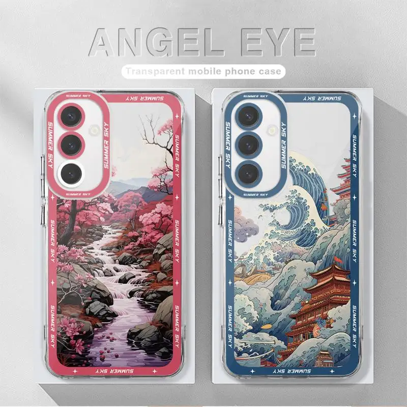 Funda de teléfono Summer Sky para Samsung Galaxy A14 A13 A15 A23 4G A34 A33 A53 A25 A24 A54 A73 A35 A55 5G, funda suave transparente - imagen 2