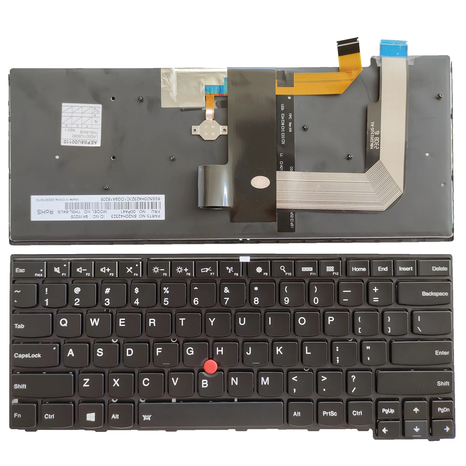 Teclado de diseño estadounidense de repuesto para portátil Lenovo Thinkpad T460P (tipo 20FW 20FX)