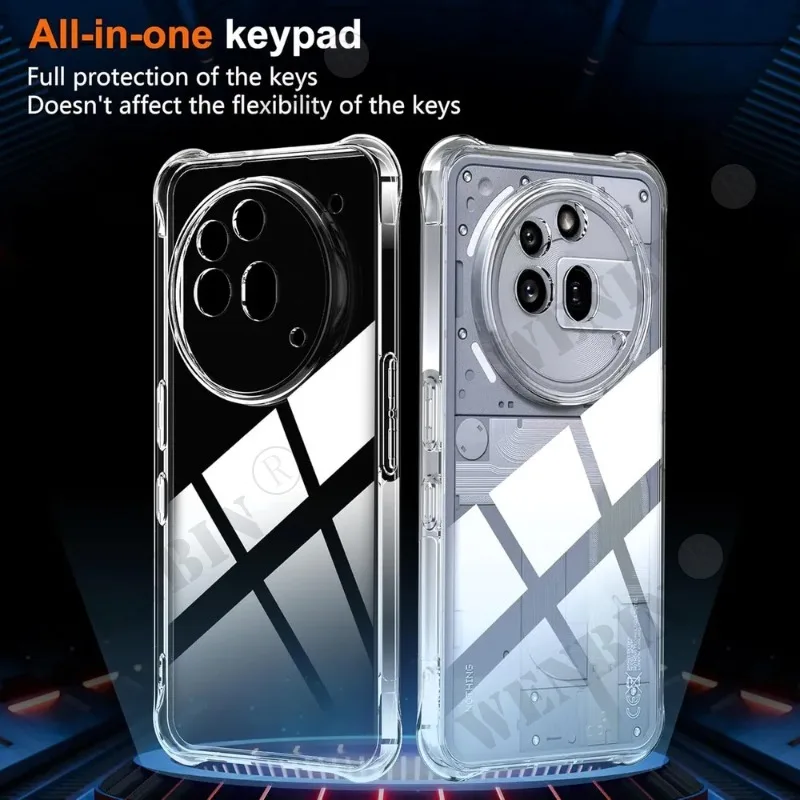 Funda transparente de TPU para nada teléfono 3 3a Pro 2a 1, funda protectora de cuatro esquinas, parachoques a prueba de golpes, Capa Coque Fundas - imagen 3