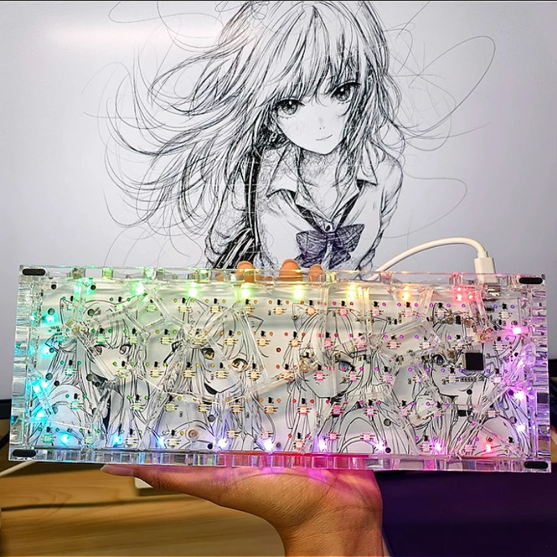 IMK personalizado Wooting60 placa de posicionamiento revestimiento interior Color61 interruptor magnético PCB accesorios de teclado de luz de alto brillo