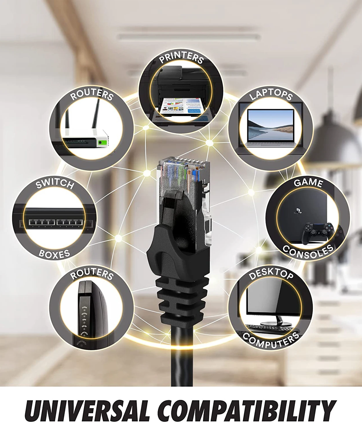 ZoeRax Cable Ethernet Cat6 24AWG Gigabit Cable de Internet de alta velocidad 1000Mbps Cable LAN de red RJ45 UTP para PC PS5 PS4 PS3 Xbox - imagen 5