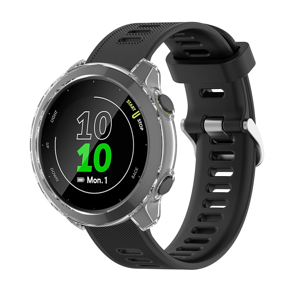 Funda protectora de pantalla para reloj inteligente Garmin Forerunner 55/158, cubierta de marco de piel antiarañazos clásica, 4 - imagen 4