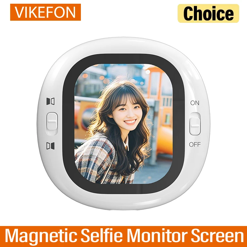 Mini pantalla de Monitor de Selfie inalámbrica, pantalla magnética de Monitor de Selfie Bluetooth 4K con transmisión en vivo Vlog/Selfie para iPhone/Android