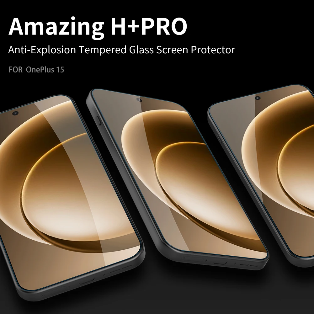 NILLKIN para OnePlus 15 Protector de pantalla de vidrio templado increíble H + PRO película de vidrio transparente de alta calidad 2.5D 9H - imagen 2