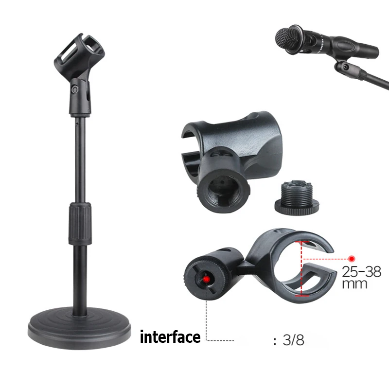 Clip de micrófono Universal para Shure, soporte de montaje de micrófono inalámbrico/con cable de mano, soporte giratorio duradero, accesorios de micrófono - imagen 2