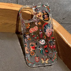 Funda Transparente iPhone 16/15/14 Pro Max – Collage Vintage