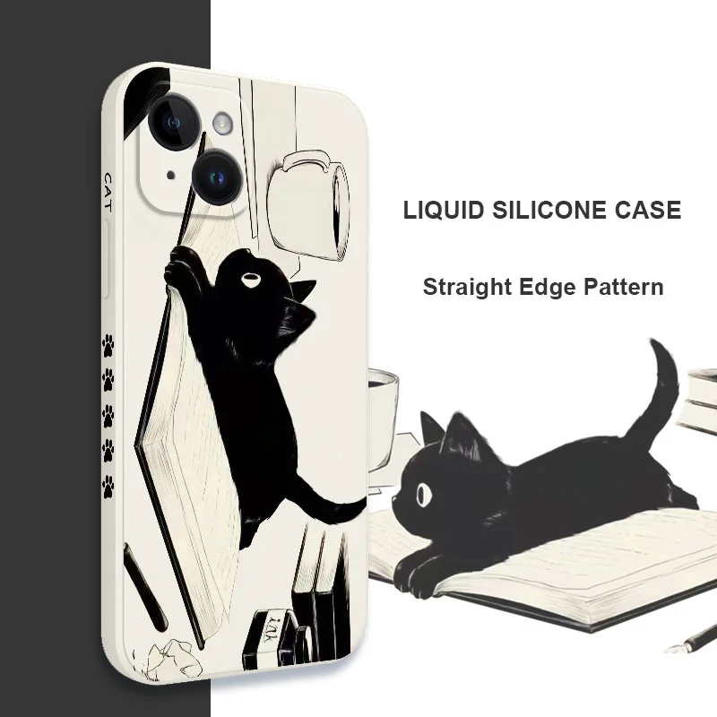 Funda de silicona con bonito gato para Samsung A56 5G Fundas Samsung Galaxy S25 S24 S23 Ultra A54 S22 Plus A34 A33 S21 FE A36 A35 A55 - imagen 4