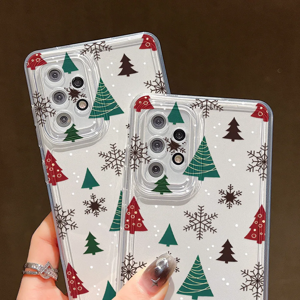 Funda de teléfono Feliz Navidad para Samsung A55 5G S24 Ultra A54 A53 A35 A15 A16 S23 FE S22 S21 S20 FE suave TPU Carcasa Funda - imagen 3