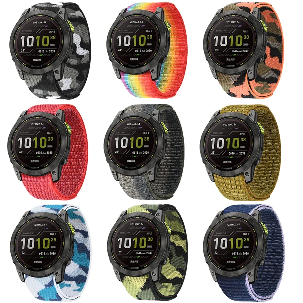 Correa de nailon QuickFit de 22mm y 26mm para Garmin Fenix 7 7X 6X Pro/Epix Pro Gen 2 51mm 47mm/Fenix6 5Plus 5XPlus, correa de reloj trenzada - imagen 2