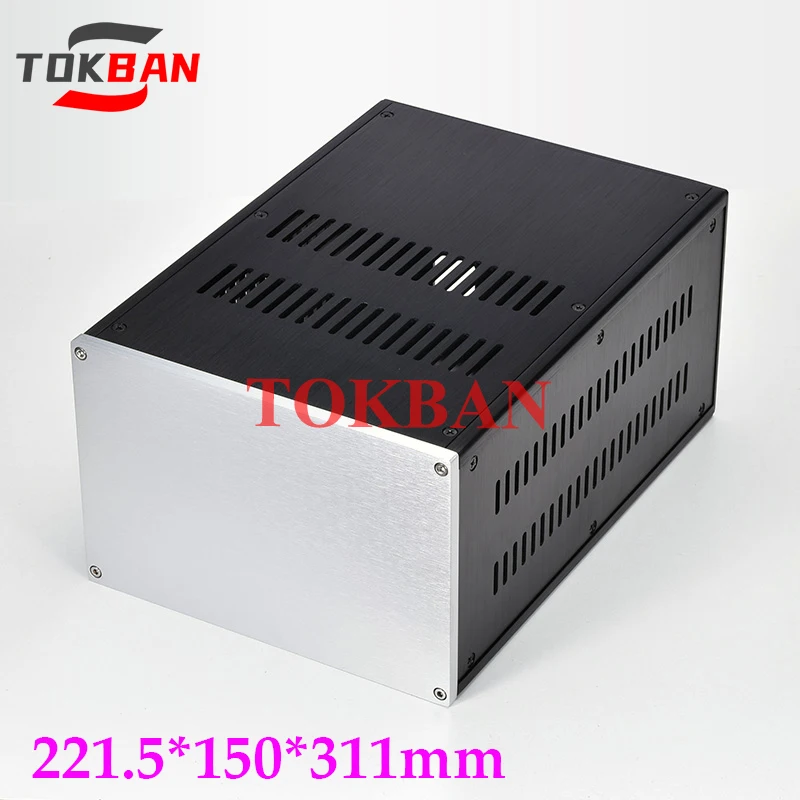 Tokban Audio 2153 221,5*150*311mm carcasa de chasis amplificador de aluminio carcasa de fuente de alimentación Diy