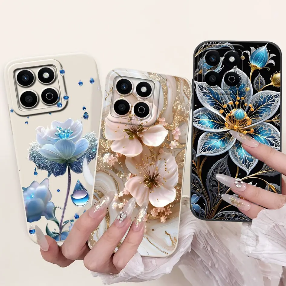 Para Honor Play 60 Plus Funda Honor X7c 5G Funda Popular Funda de silicona suave con flores para Honor 200 Smart HonorX7c ALT-LX2 X 7c Etui - imagen 2