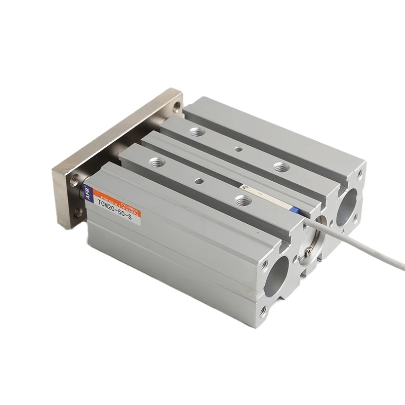 Cilindro guía compacto tipo Airtac, cilindro neumático de aire TCM12 TCM16 20 TCM12X10S TCM16 20 25 32 40 50 63 80X10 20 30 40 60 70S - imagen 5
