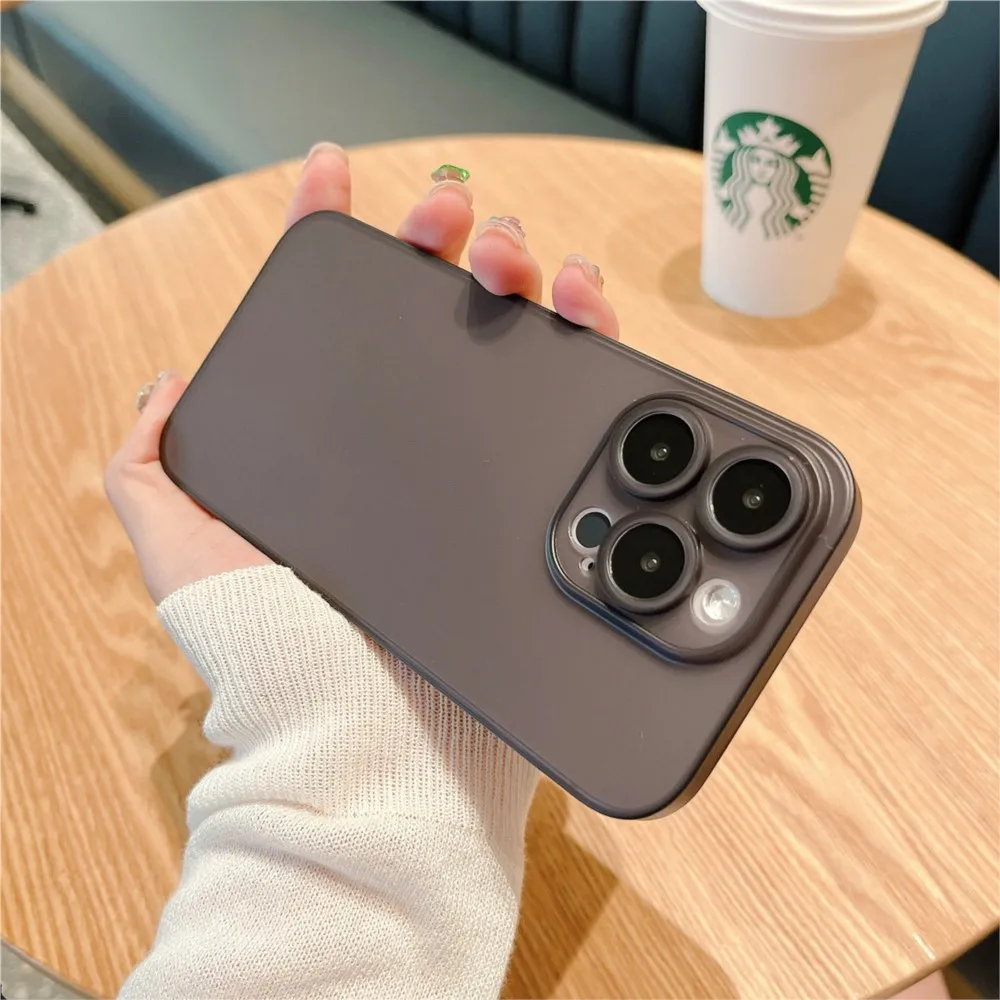 Funda ultrafina de PP para iphone 15 Pro Max 11 12 13 mini 14 15 16 Plus cubierta completa 15 Pro max mate a prueba de golpes - imagen 2