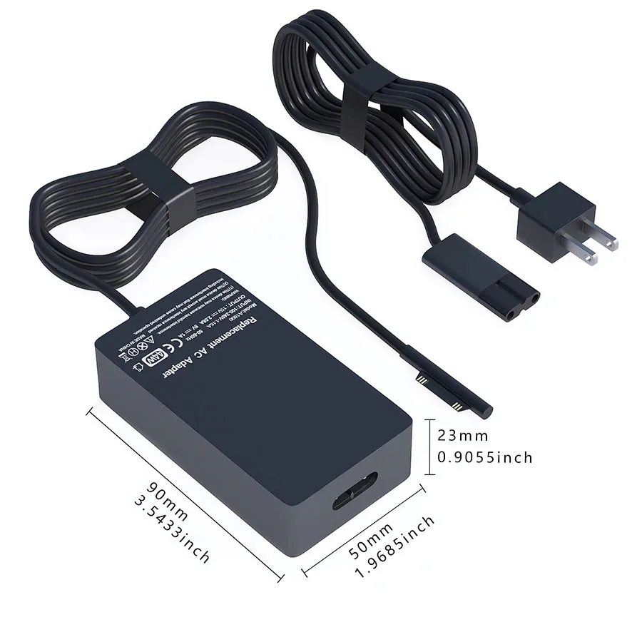 Adaptador de corriente alterna para ordenador portátil, cargador de 15V 2.58A 44W para Microsoft 1796 1769 1800 New Surface Book Pro 3 Pro 4 Pro 5 Pro 6 - imagen 2