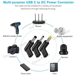 Cargador USB-C PD a DC 12V – Adaptador Universal para Router y Tablet
