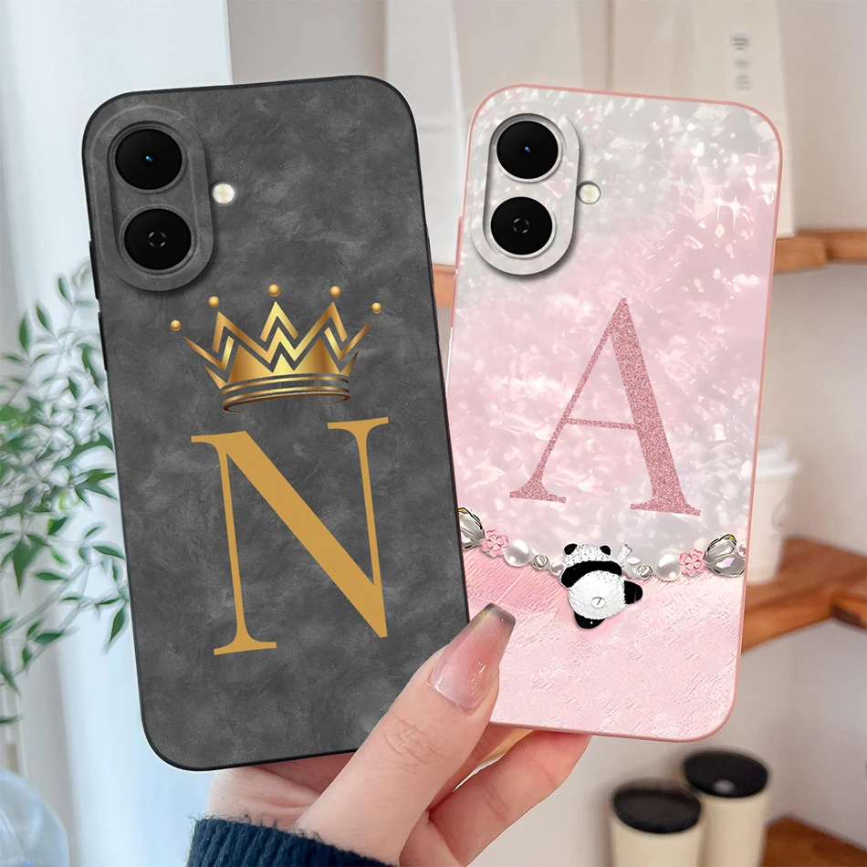 Funda para Tecno Spark Go 2, funda trasera para teléfono, letras creativas, cobertura de cámara, carcasa anticaída de silicona líquida suave de alta calidad