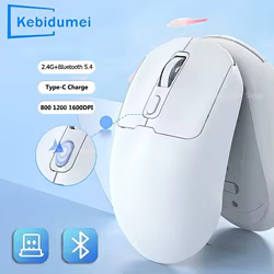 Ratón Inalámbrico Dual 2,4 GHz/Bluetooth 5.4 Silencioso 1600 DPI
