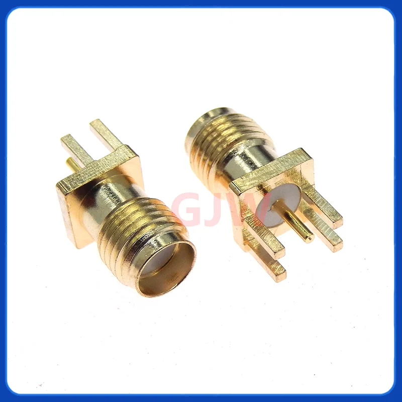 Conector Jack hembra SMA de 5 uds para borde de soldadura PCB de montaje recto conectores RF chapados en oro receptáculo de soldadura de 1,6mm - imagen 2