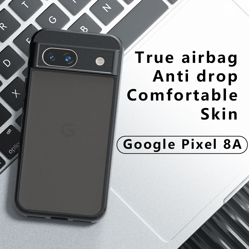 Funda de armadura para Goolg Pixel 9 8 7 Pro, Funda de teléfono transparente mate para Pixel 8A 9 8 7 A, Funda acrílica A prueba de golpes