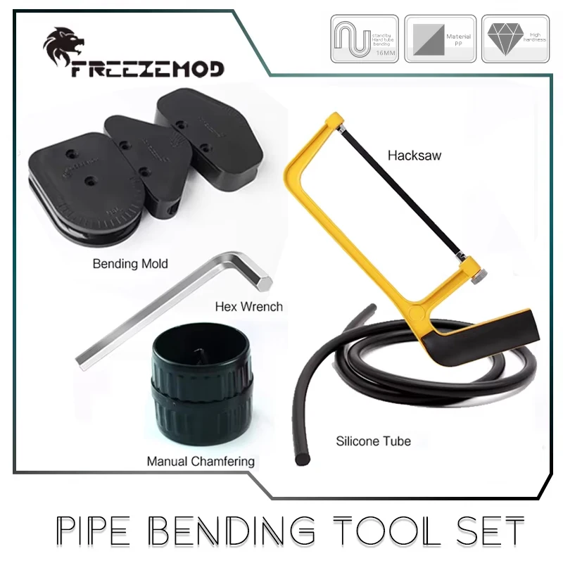Kit de procesamiento doblador de tubos de refrigeración por agua Freezemod para OD12/OD14/OD16mm PETG/PMMA/tubería de metal, kit 5 en 1 - imagen 2